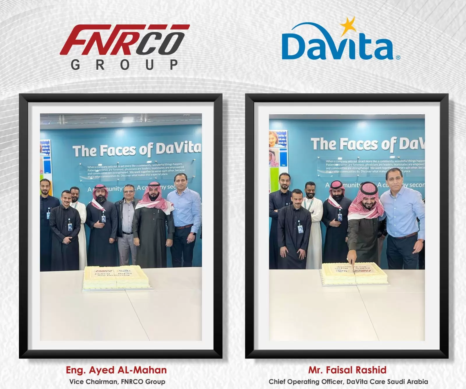 The signing of a 2 year contract extension between DaVita Care, Saudi Arabia, and First National Company (FNRCO)
